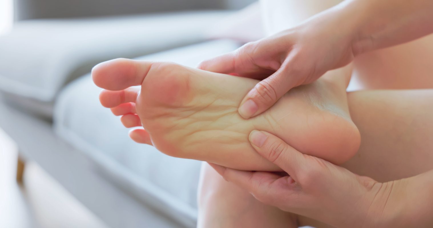 Asian Woman Has Plantar Fasciitis