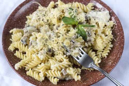 fusilli met spinazie ricotta